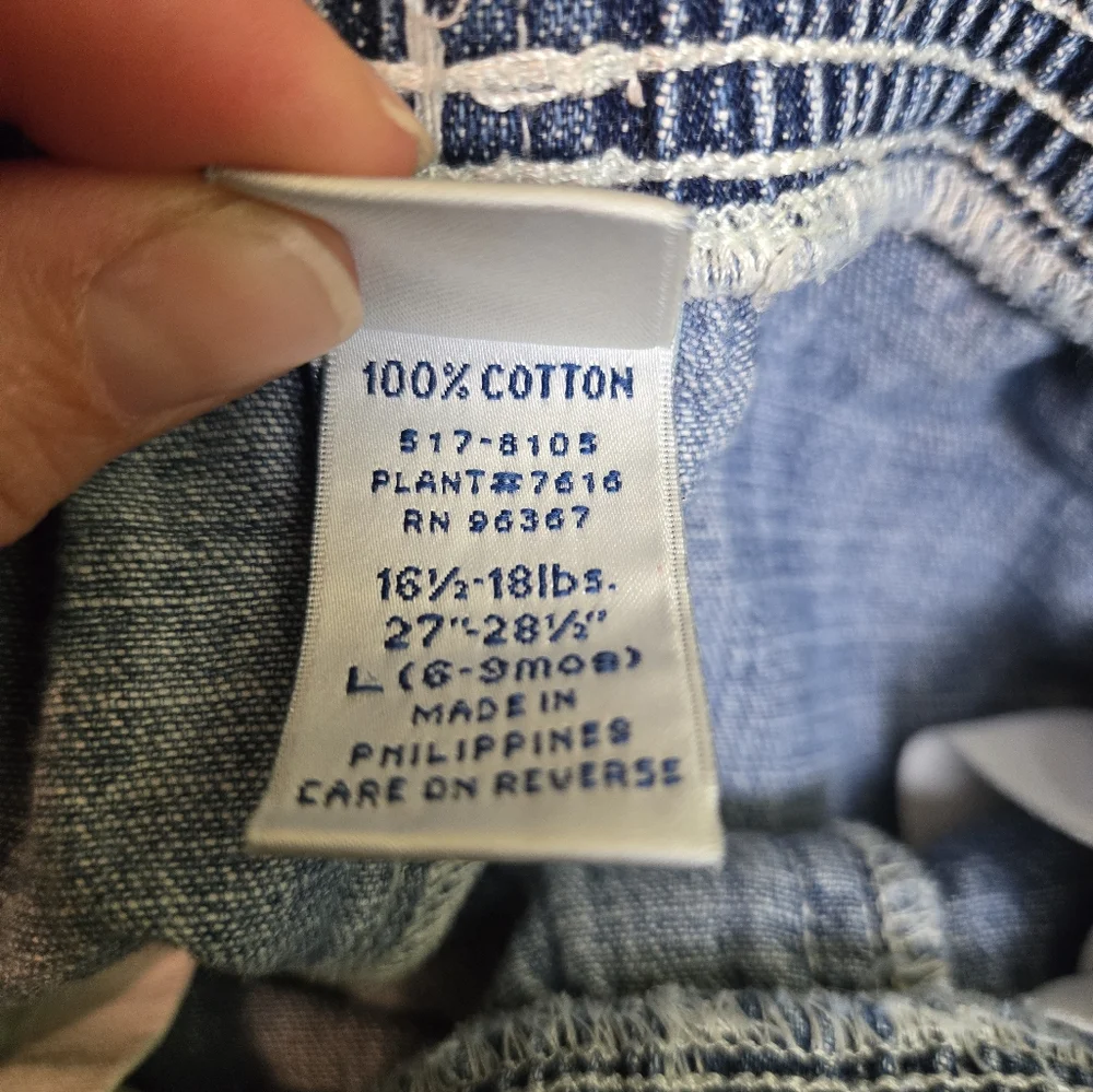 Vintage Oshkosh Baby Jeans With Bear In Car Patch Size‎ 6-9 Months
